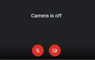 camera is off