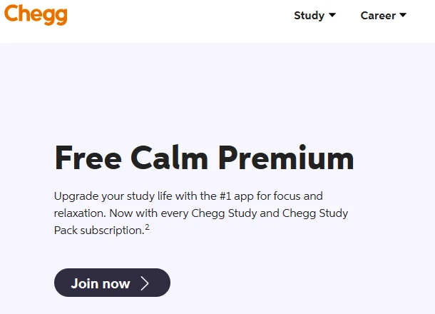 using chegg calm