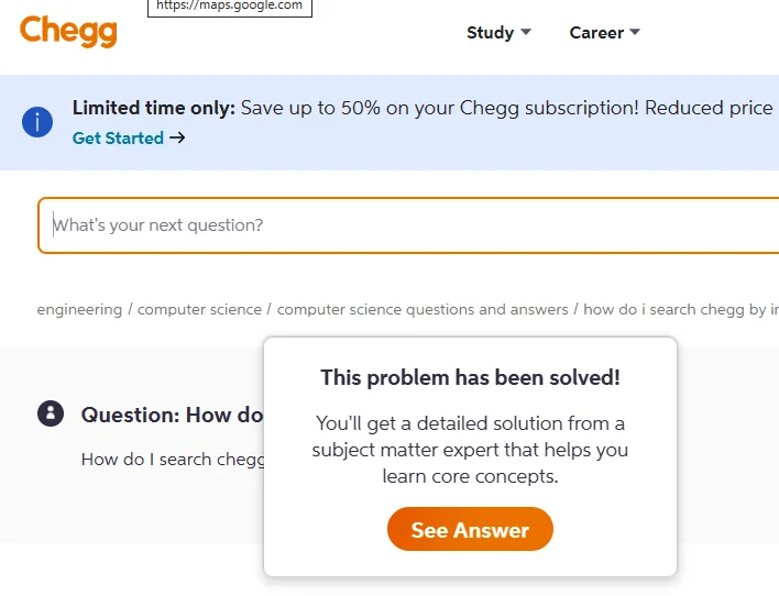 using chegg