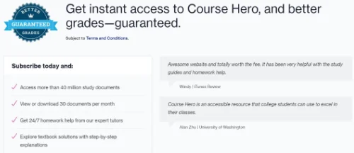 using coursehero