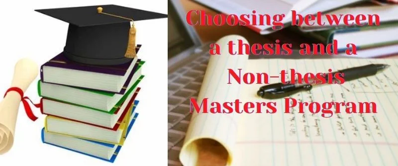 Choose a thesis or a Non-thesis program