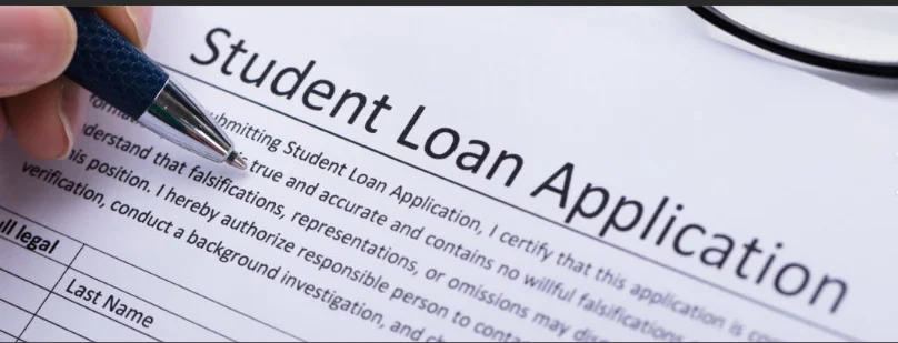 student loan application.