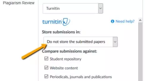 Storing Turnitin Papers 