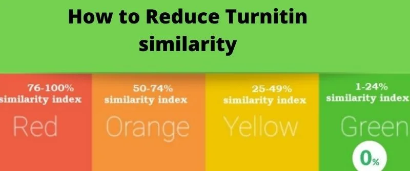 how to reduce Turnitin similarity