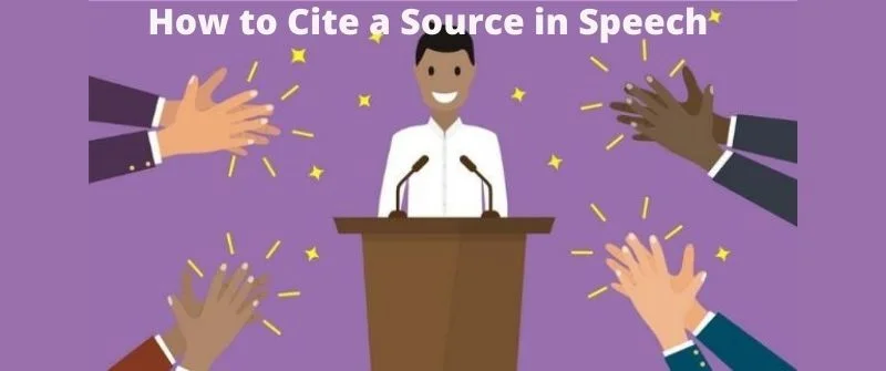 citing a source in speech