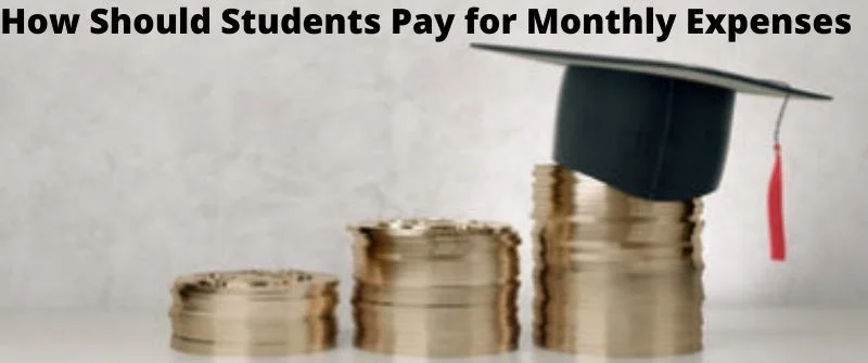 students paying monthly expenses