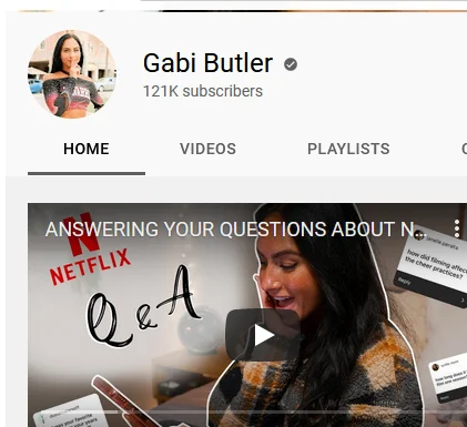 Gabi Butler Youtube channel
