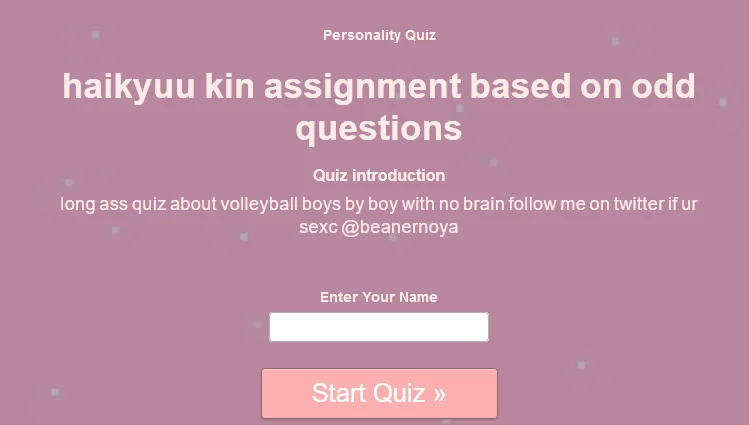 personality quiz